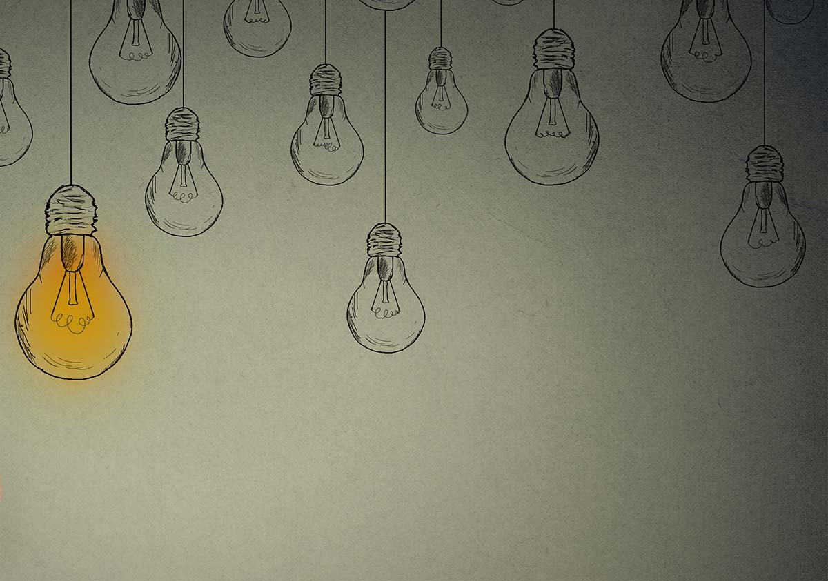 sketch of lightbulbs with one lit | business funding options | MGI SQ