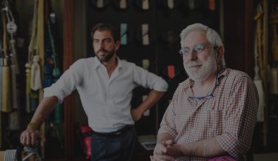 Portrait Of Father And Son Entrepreneur