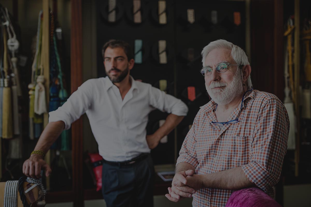 Portrait Of Father And Son Entrepreneur