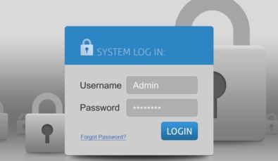 system login screen displaying padlocks to prevent fraud in the workplace