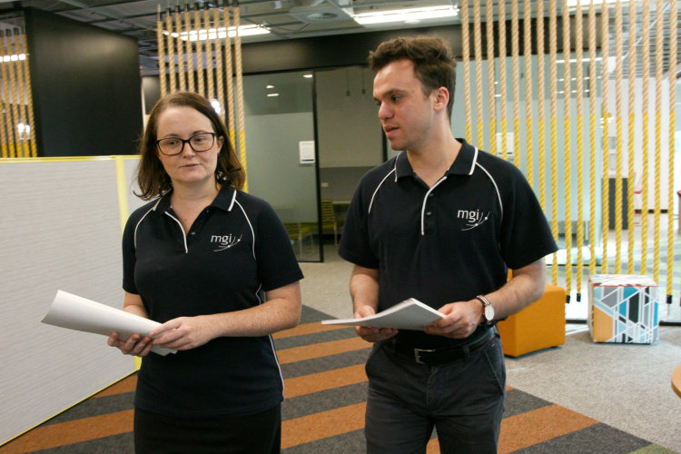 aged care-overview-new Two of MGI's aged care accountants speaking with a client | MGI SQ